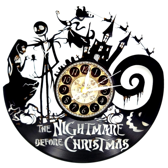 SPOT51.COM Other - THE NIGHTMARE BEFORE CHRISTMAS vinyl record clock